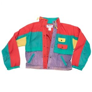 Vintage Button-Up Windbreaker